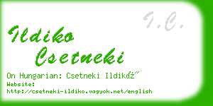 ildiko csetneki business card